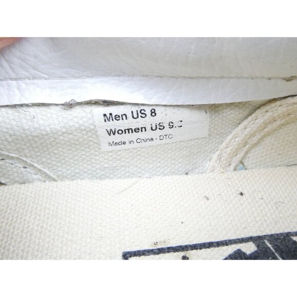 Vans Pink Black White Print Canvas Slip-On Shoes Women's 9.5/Men's 8 - Picture 15 of 15